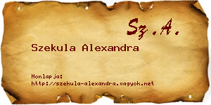 Szekula Alexandra névjegykártya