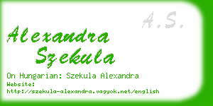 alexandra szekula business card